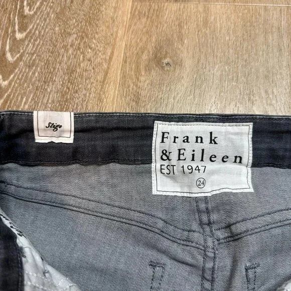 Frank and Eileen Sligo Jean Womens Size 24 Gray Frayed Skinny Stretch USA Ladies - Picture 5 of 14